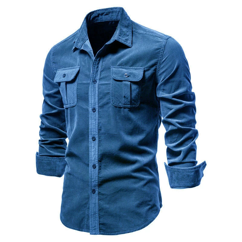 เสื้อแจ็คเก็ตเชิ้ตผ้าลูกฟูกผู้ - Corduroy Button Up Shirt Men บทวิจารณ์และราคา