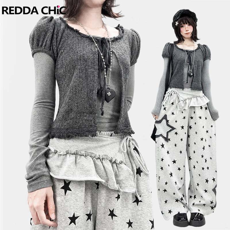 REDDACHiC เสื้อคาร์ดิแกนแขนพอง - T-Shirts บทวิจารณ์และราคา