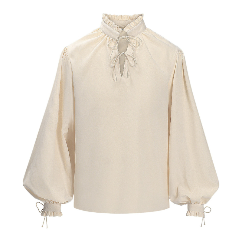 เสื้อโจรสลัดยุคกลางเรเนซองส์สำ - Medieval Gothic Lace Up Pirate Shirt บทวิจารณ์และราคา